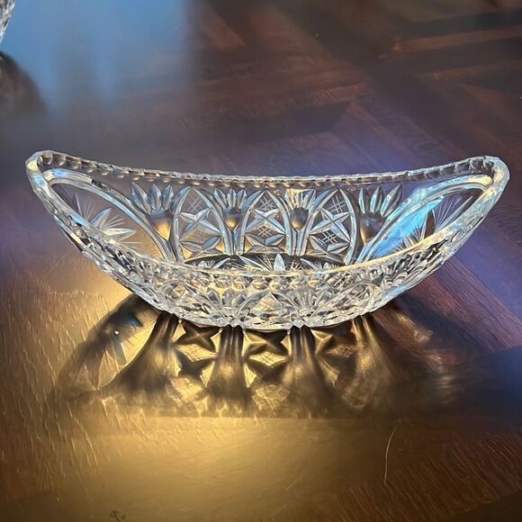 Other - Vintage Cut Crystal Boat Dish, very detailed.